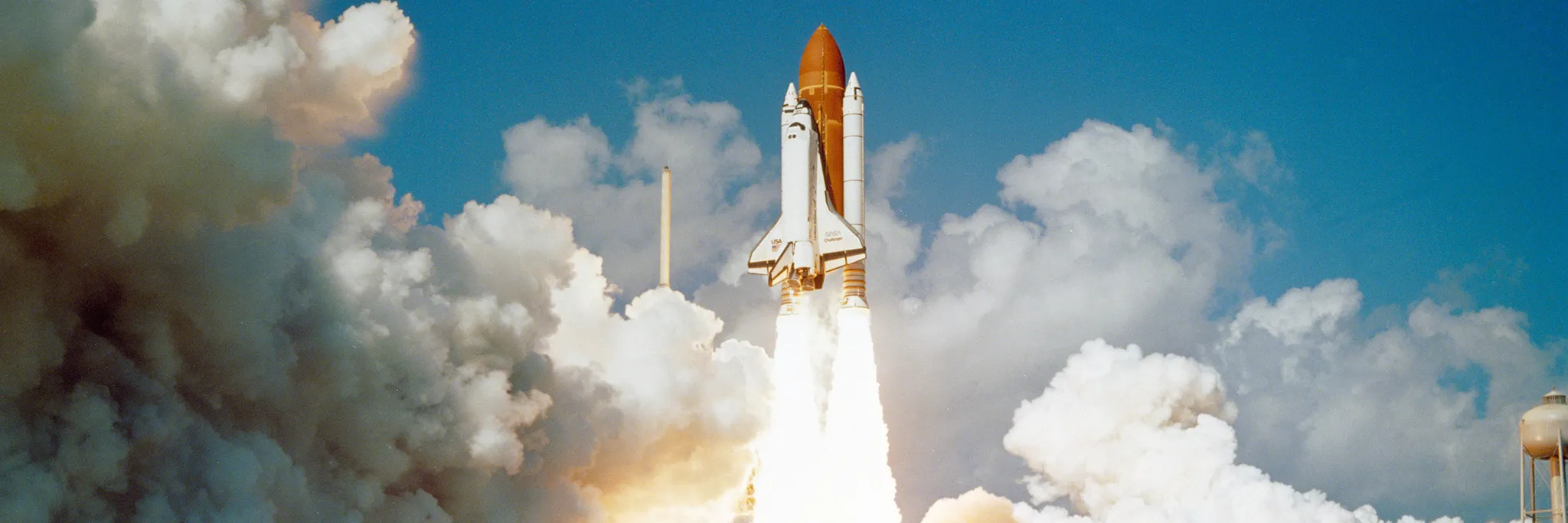 A Space Shuttle taking off